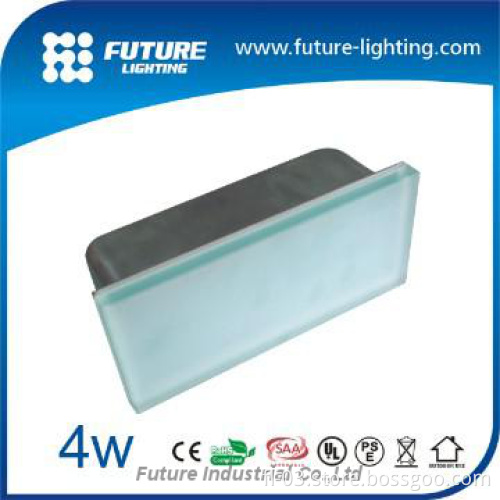 Square tile IP67 Outdoor Warm white/Cool white solar glass brick light